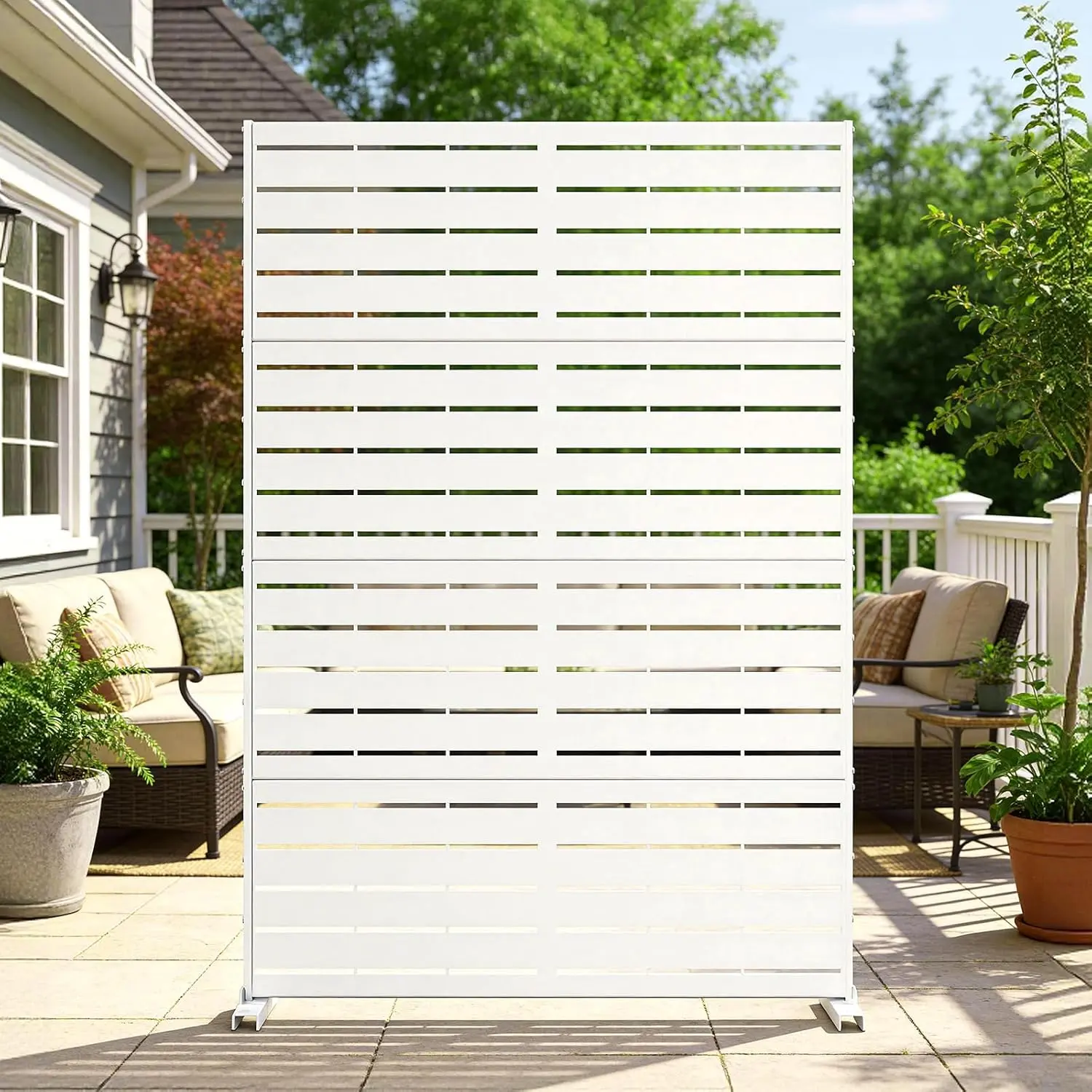 White Louvered Pattern
