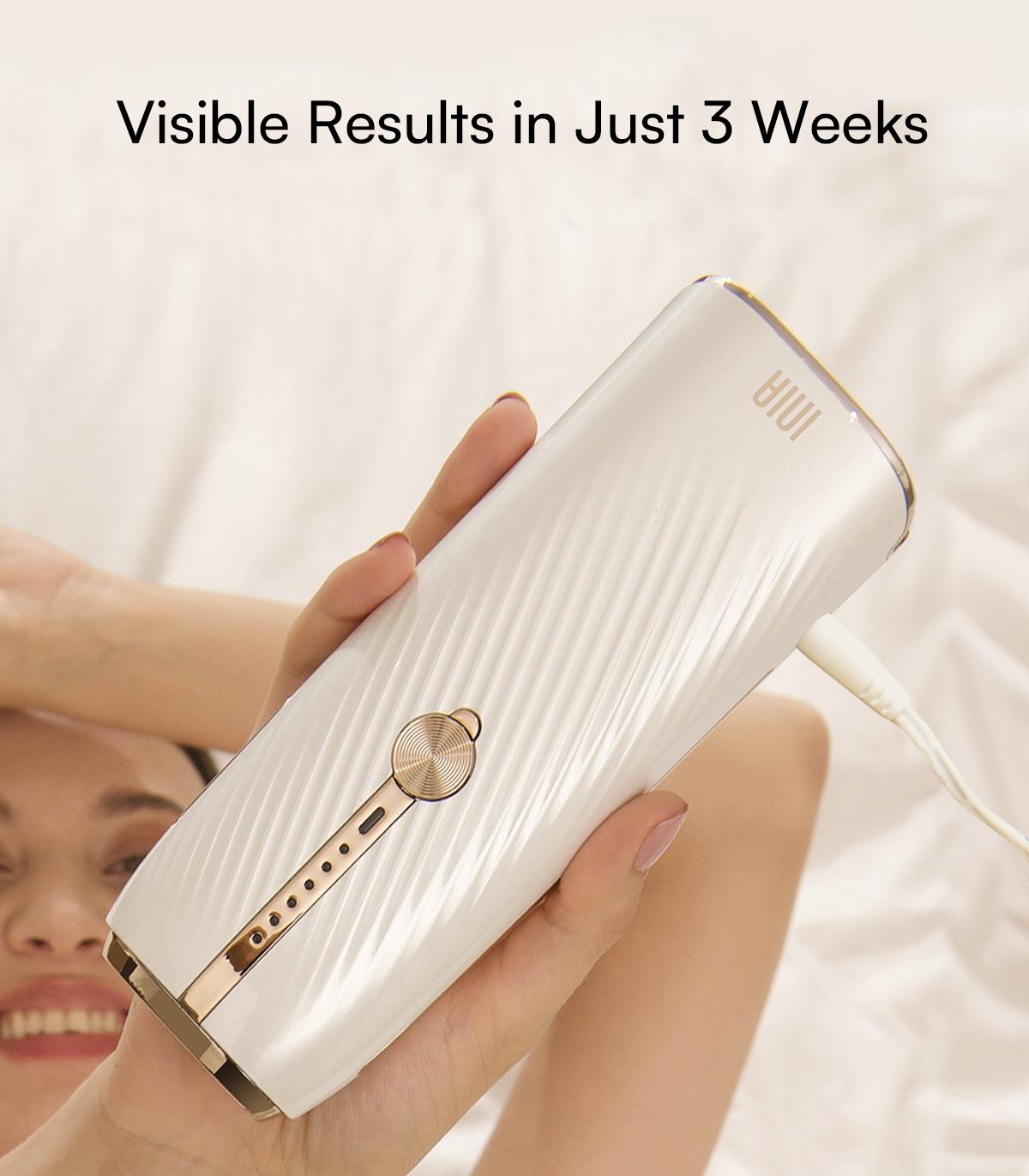 INIA HAUTE Double-Pulse IPL Laser Hair Removal Device, FDA Cleared, 2-Year Warranty, Perfect Gift Season Pick