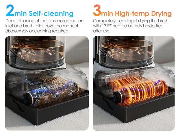 Tineco CARPET ONE Cruiser Smart Carpet Cleaner with Self-Cleaning FlashDry Technology 167℉ PowerDry 130W Suction for Deep Cleaning of Carpets & Upholstery