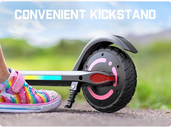 FanttikRide C9 Apex Kids Electric Scooter, Bluetooth Music Speaker, Colorful Light for Kids 8-12, 3.9-5.2 ft, 132 lbs, 5 Miles Range, Up to 40 min Ride Time, 5/8/10 MPH, 3 Adjustable Heights