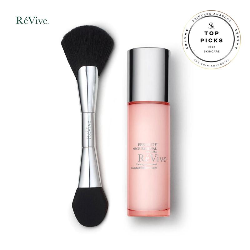 【Spring Glow Up】RéVive Fermitif Neck Renewal Serum / Firming Treatment - Restores Skin's Elasticity, Smooth Fine Lines & Boost Collagen - Enriched with Signature Bio-Renewal & Bio-Firming Peptides, Includes Dual Ended Applicator Brush (50 ml/1.7 oz)