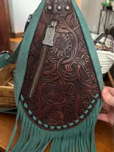 Trinity Ranch tooled floral sling bag