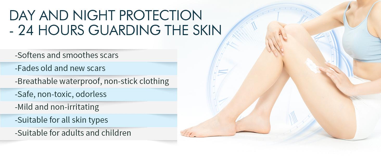 Rvlaim Advanced Silicone Scar Gel, Professional Scar Removal Cream for Surgical Scars, Stretch Mark, Keloid Bump, C-Section, Old and New Scars 1.7 oz(50g)