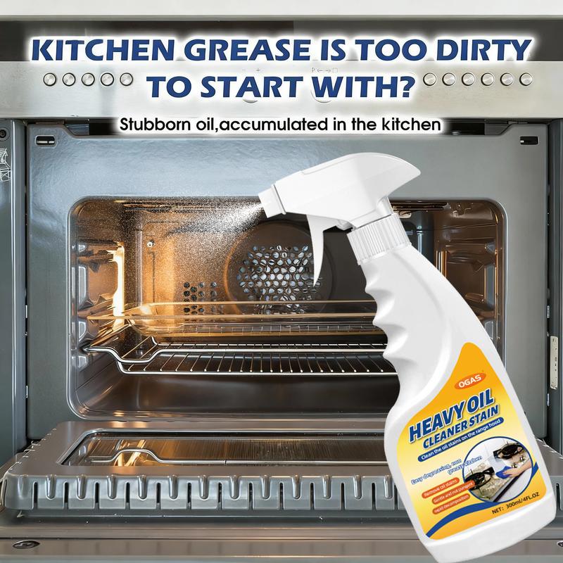 Gihen Heavy Oil Cleaner Stain - Effective Multi-Purpose Cleaner with Spray Nozzle for Kitchen Hou