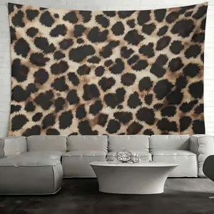 1 pc Leopard Print Tapestry for Living Room Aesthetics Wall Hanging Fabric for Bedroom Decoration Background Fabric Ceiling Decor