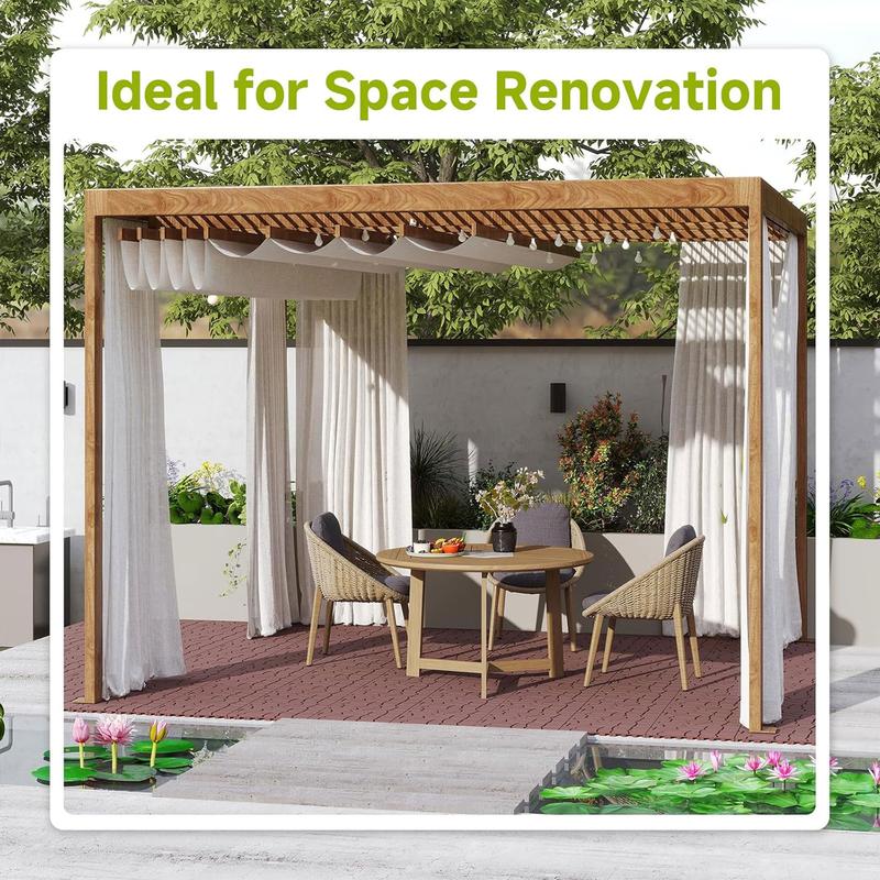 44 Pack 12*12" Interlocking Deck Tiles, DIY for Patio/Poolside/Balcony, Dark Gray,Brown Outdoor Indoor Flooring Non Slip Flooring