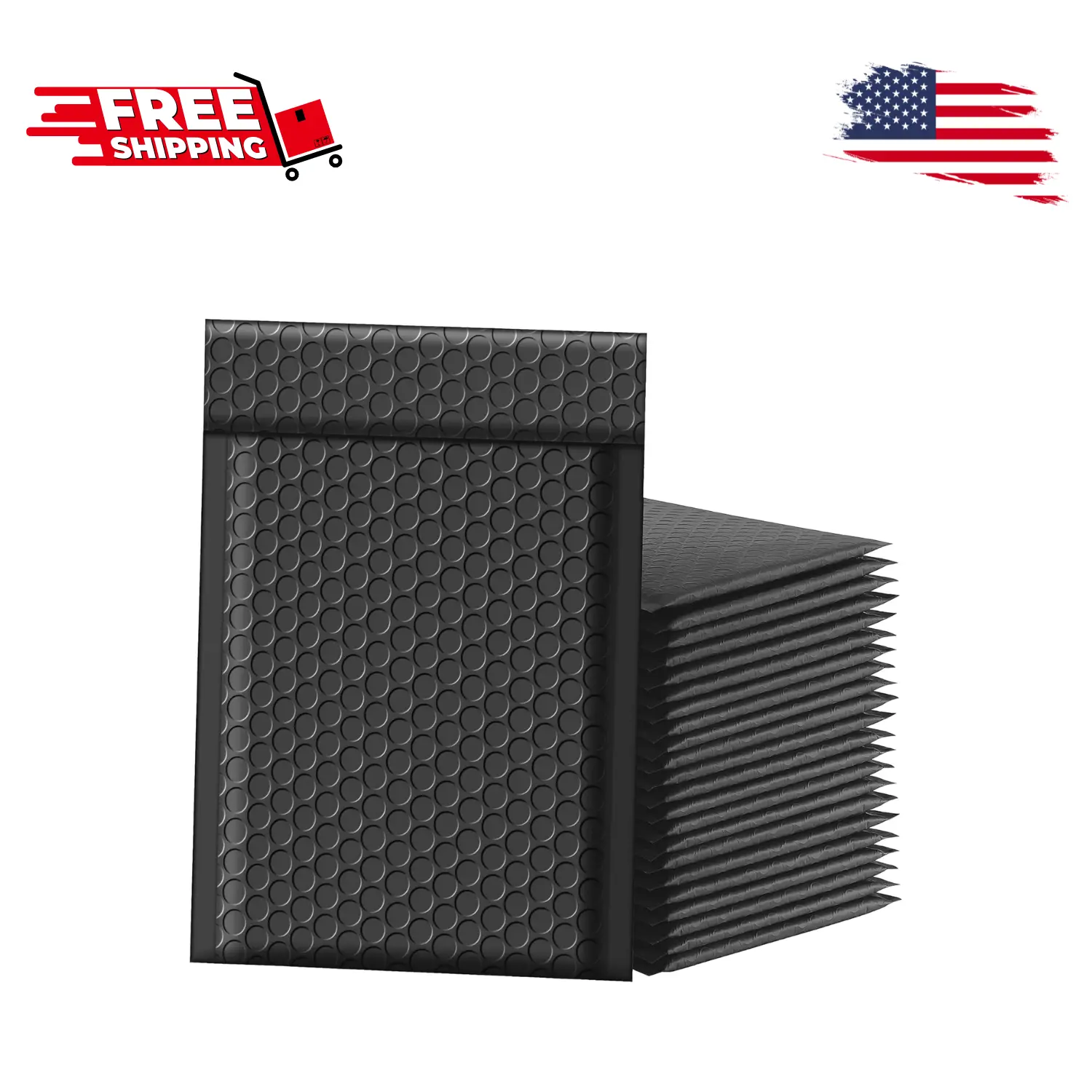 Bubble Mailers 4x8 50 Pack, Black Shipping Bags, Waterproof Self Seal Packaging Bags For Small Business