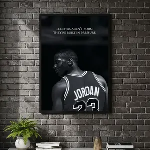 [ SPORT UNFRAMED - SALE UP TO 45% ] Legends Arent Born Jordan Motivation Sports Poster Basketball Wall Art