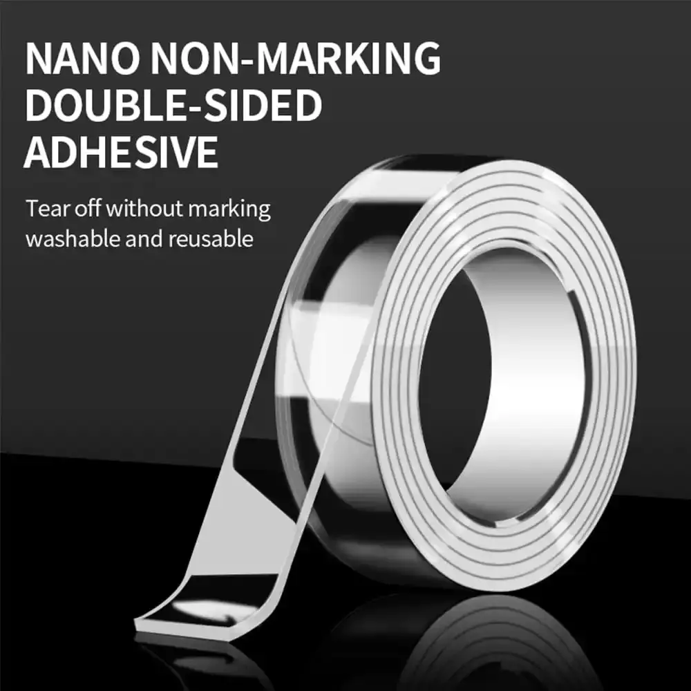 Ultra-Strong Double-Sided Permanent Mounting Tape with High Strength Glue - Cuttable Roll, Invisible, Waterproof Hold Adhesive for Wall Installation, Kitchen Accessories, Appliances Mounting, Indoor/Outdoor DIY Projects