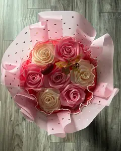 7 Rose Bouquet With Mixed Colors For Anniversary Wedding Proposal Birthday Engagement Gift