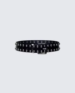 Sisay Black Studded Jeans Belt