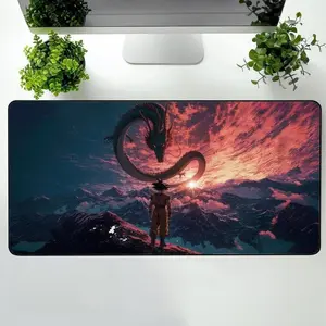 Drago Ball Z Desk Mat, Gaming Desk Accessories, Anime Mousepad, Gift for Him, Dragon Desk Decor