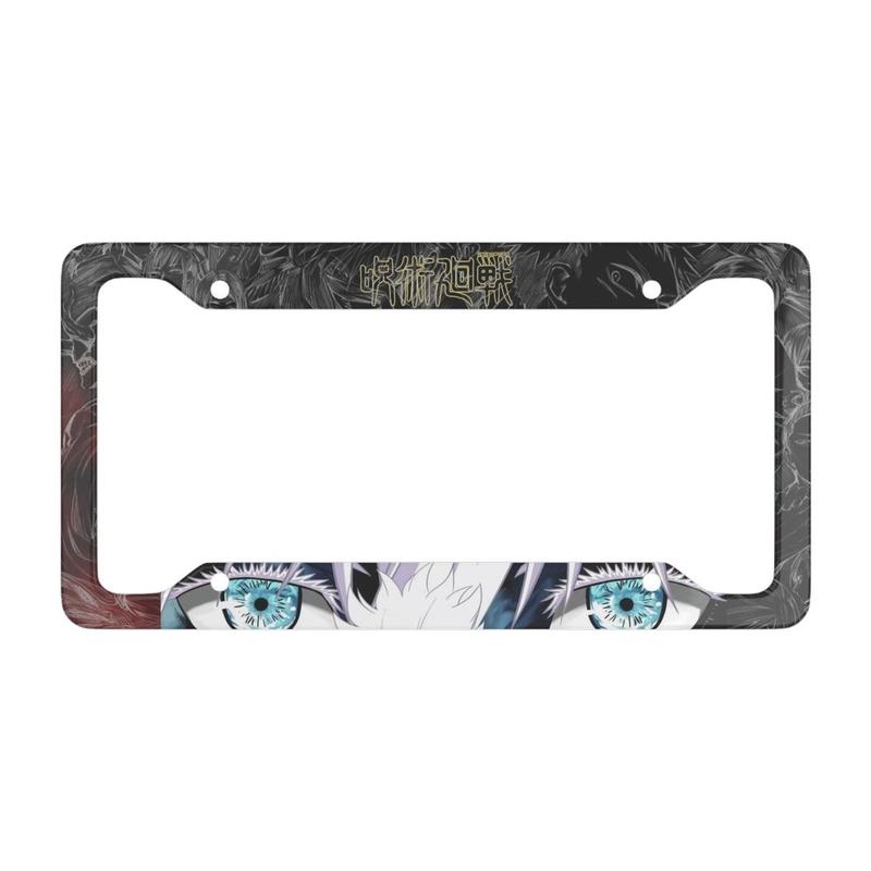 Anime License Plate Frame, Gojo- Fun Car Accessory, 12" X 6" Gift for Jujutsu kaisen fans, Unique Vehicle Decor, Gift for her, Gift for him 9