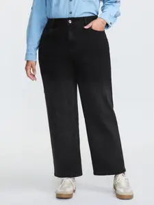 【Summer Turn-Up】【Tummy control】BlOOMCHIC plus size Stretchy Mid-Rise Straight-Leg Jeans [M-6X] 2026 Summer Pick for Mother's Day