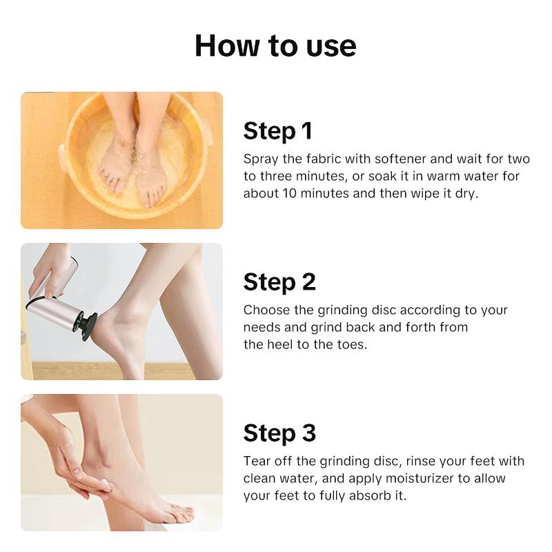 Rechargeable Electric Foot Grinder, Foldable & Waterproof, Professional Pedicure Tool for Smooth Heels Rechargeable Electric Foot Grinder, Foldable & Waterproof, Professional Pedicure Tool for Smooth Heels
