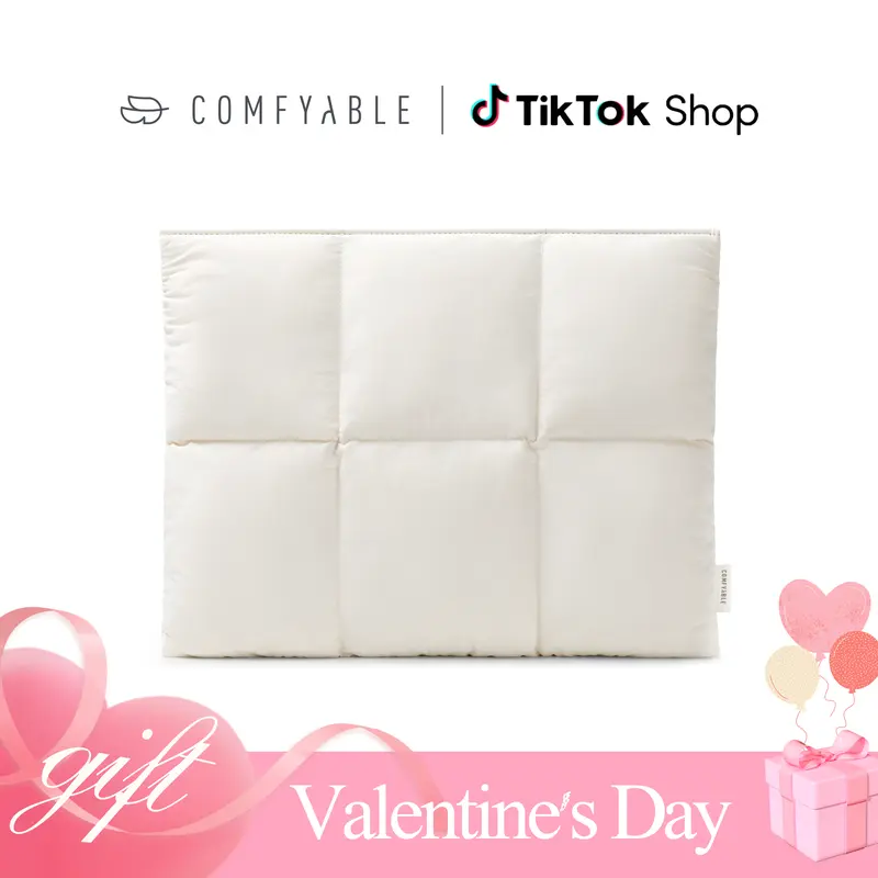 Comfyable Puffy Laptop Sleeve 13 14 15 16 Inch, Quilted Puffer Laptop Carrying Case, Pillow Cover Compatible with MacBook, Gift, Work, School