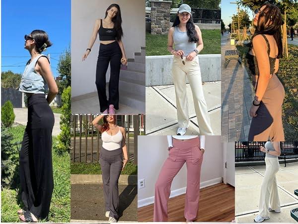 Zeagoo Yoga Sweatpants Women Loose Wide Leg Pants with Pockets High Waisted Sweatpants Stretch Casual Lounge Pants Thin New Spring 2025 Sports Bottoms