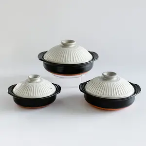 Kikka Chrysanthemum Donabe Clay Pot  (Multiple Sizes)