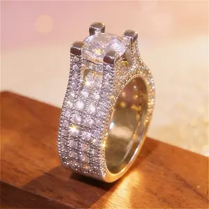 Sparkling Band Hip Hop Ring for Women MultiRow Layered Ring Jewelry Gift Band for Daily Casual Wear Statement Ring Wedding Engagement Promise Bride Ring Anniversary Rings for Daily Wear Party Holiday Valentine Gifts Mother Day Gift