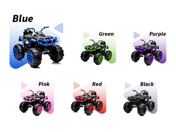 Hikiddo 24V 4WD Kids Ride on ATV 4 Wheeler, Electric Ride on Toy for Big Kids with 4*200W Motor, 5.6Mph Max Speed