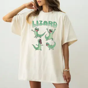 Vintage Lizard Lizard Shirt, Funny Gecko Trending unisex Tee, Cute Lizard 90s Style Women swears Top, Tiktok Shop