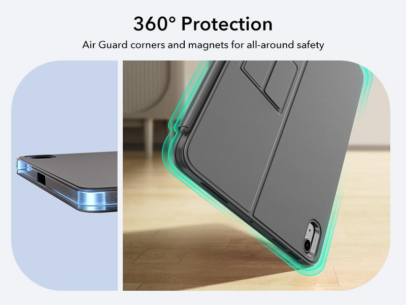 ESR Flex Keyboard Case for iPad A16/10th Gen, Ultra-Light Magnetic Detachable Keyboard for iPad 10.9" with Writing/Viewing Modes, Larger Precision Trackpad Adjustable Stand