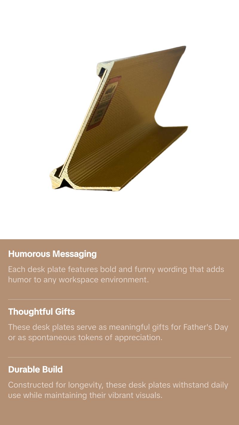 LEMONSODA World’s Best Funny Desk Plates (Humorous Signs for Office Mother’s & Father’s Day) - Novelty Gifts Dad