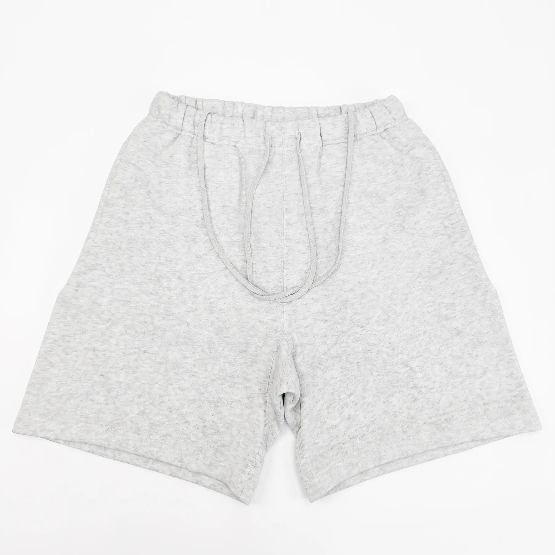 Men's Baggy Fleece Lined Casual Sweatshorts - 3-Color Male Clothing (Black, White, Grey) with Cargo Pockets, Drawstring, High Texture, Fashion Streetwear, Unisex Daily Wear, Mid Waist