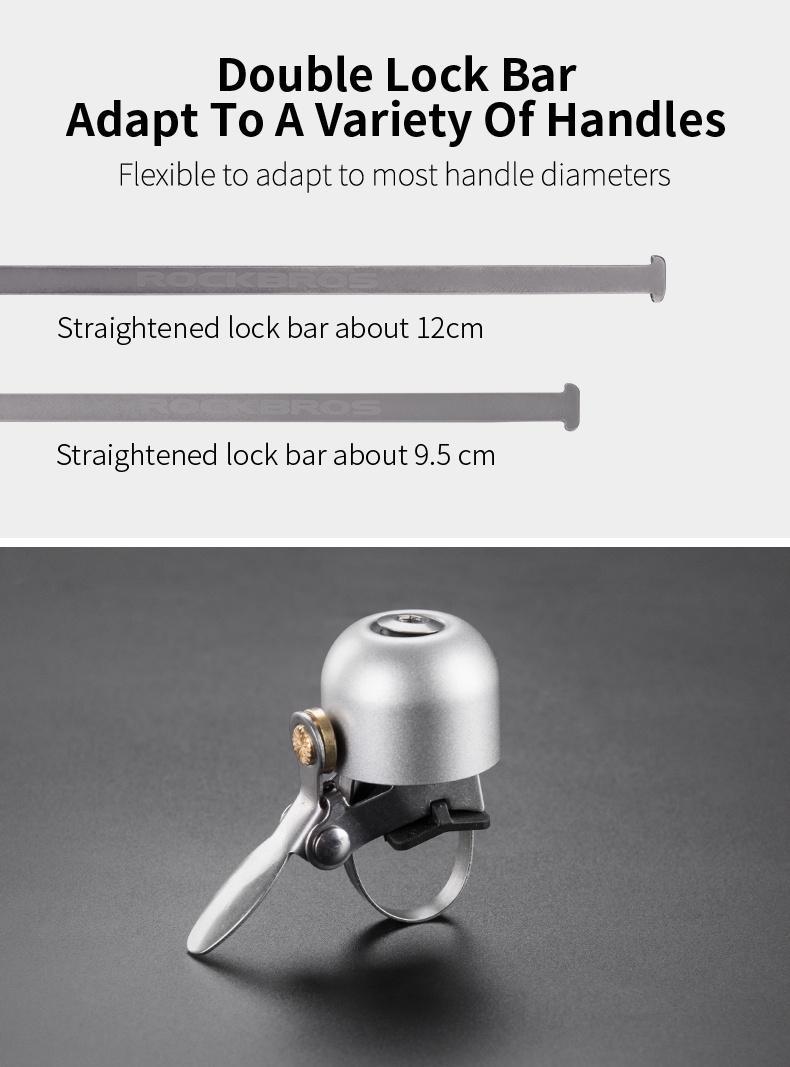 ROCKBROS Bike Bell Classic Bicycle Bell for Bike Ring Bell with Loud Sound Bells for Road Mountain Bike Handlebars Adults