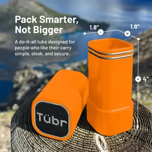 Tübr Everyday Carry Storage Case - All-Purpose Smell-Shield Protective Capsule  Lightweight  Organiser
