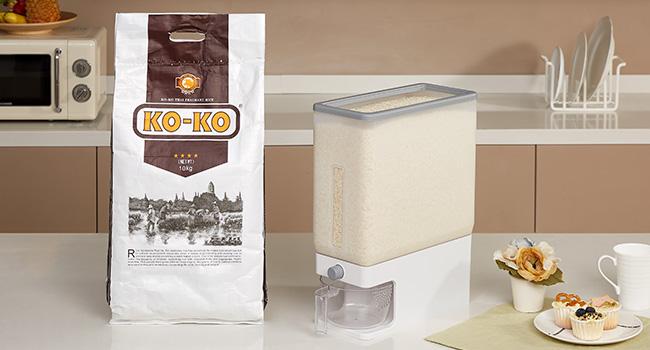 Lifewit Rice Container, Airtight Dispenser with Visible Barrel, Moisture Proof Storage for Grains, Flour, Soybean, Dry Food BPA-Free Utensils