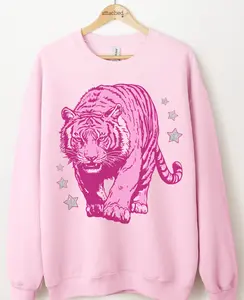 Pink Tiger Graphic Top
