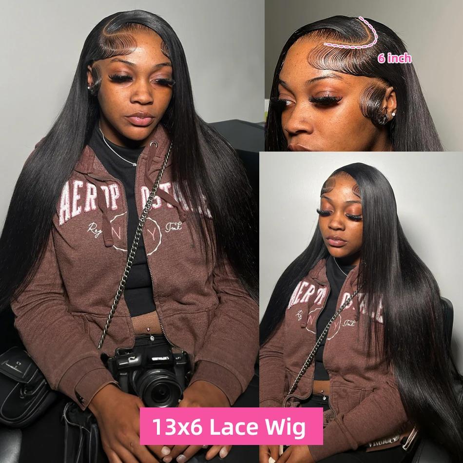 Bling Hair 34 36 Inch 180 Density Bone Straight 13X6 Hd Lace Frontal Wigs Human Hair 13X4 Transparent Lace Front Pre Plucked 360 Lace Wigs For Women