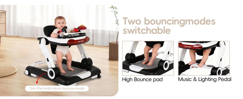 SCITOO 6-in-1 Baby Walker, Foldable Activity Walker with Adjustable Height & Speed, Music, Lights, Anti-Rollover, Toddler Push Walker, Baby Walker with Wheels for Boys & Girls 6-18 Months SCITOO 6-in-1 Baby Walker, Foldable Activity Walker with Adjustable Height & Speed, Music, Lights, Anti-Rollover, Toddler Push Walker, Baby Walker with Wheels for Boys & Girls 6-18 Months