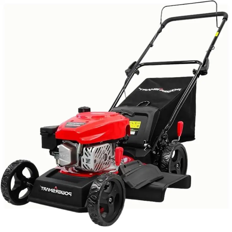 PowerSmart Gas Powered Lawn Mower - 18-Inch 144cc Engine Walk-Behind Push Lawn Mower with 2-in-1/3-in-1 Functionality, Models DV8618C/DV8618P(S), Gas Powered Lawn Mowers