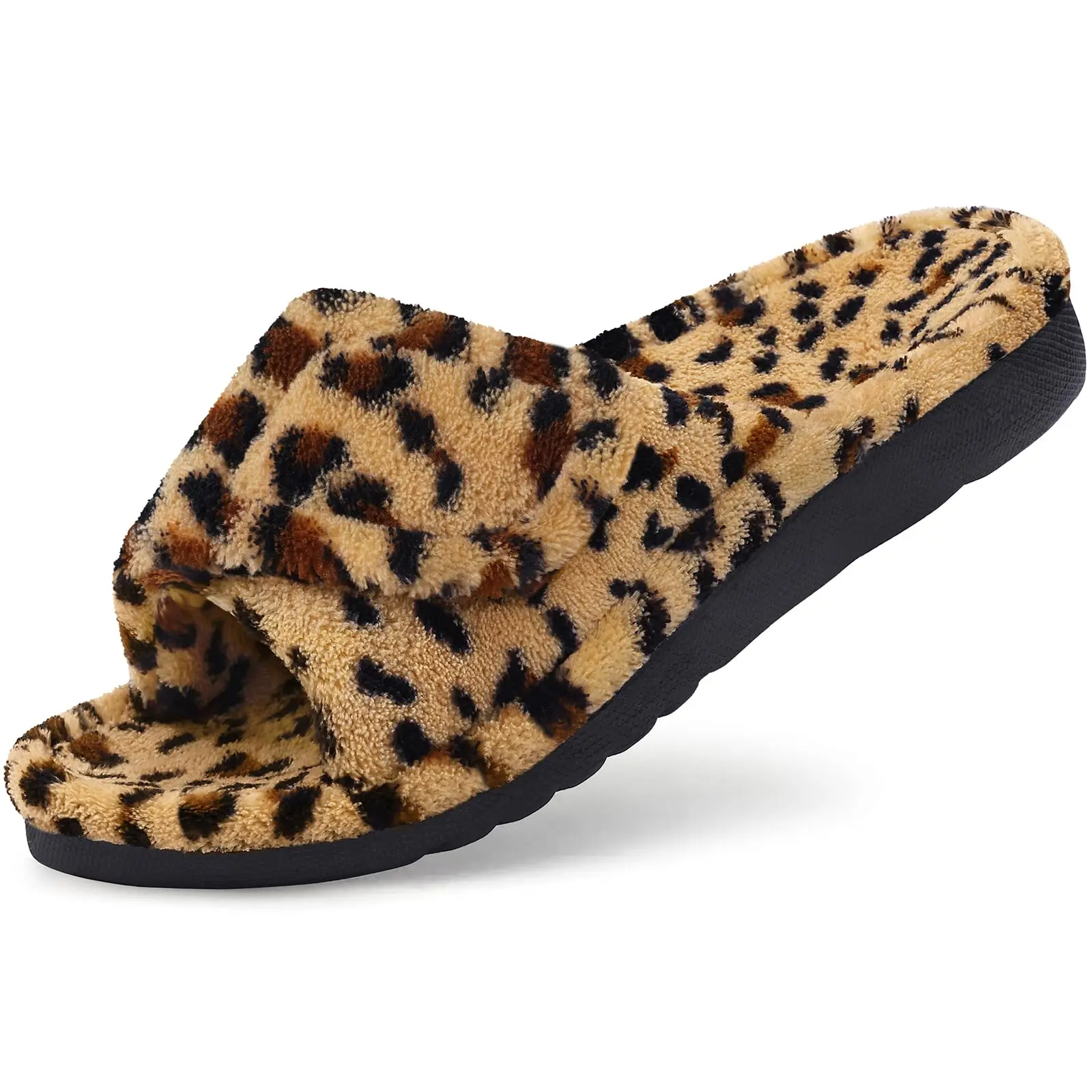 【Back To School】 KIDMI Orthopedic Slippers for Women Arch Support Indoor House Slippers Adjustable Open Toe Corduroy Bedroom Shoes with Memory Foam for Plantar Fasciitis Soft Walking Shoes Footwear