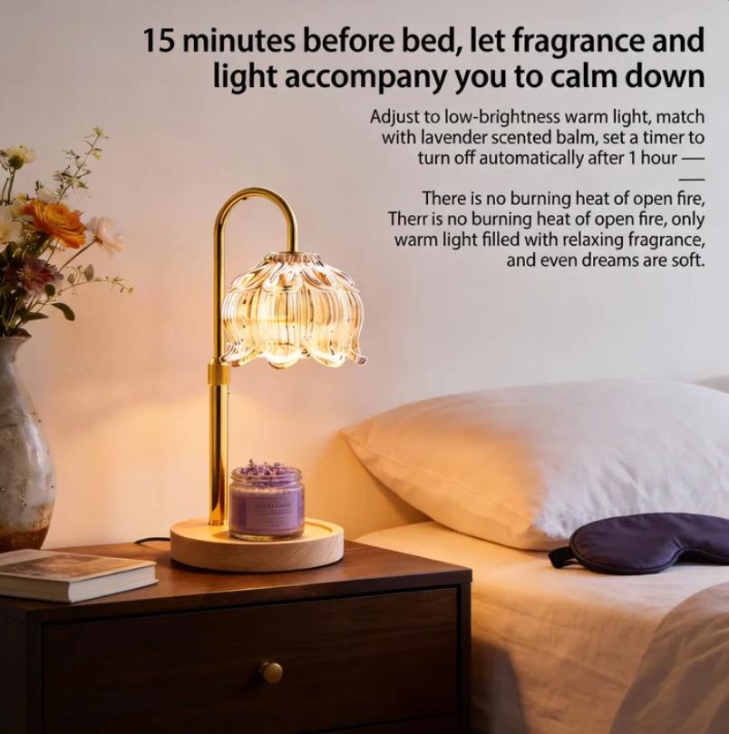 Candle Warmer Lamp，Electric Candle Warmer with Timer & Dimmer，Mom Christmas Birthday Gifts for Women, House Warming Gifts New Home Bedroom Decor,Includes 3 bulbs