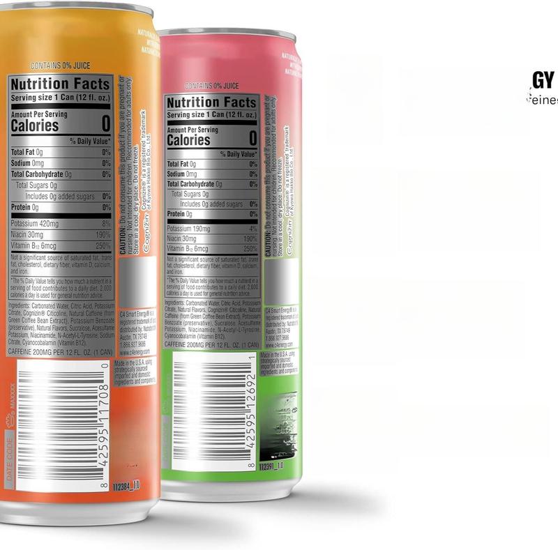 Cellucor C4 Smart Energy Drinks Variety Pack Sugar Free Performance Fuel & Nootropic Brain Booster 4 Flavor Tropical Oasis 12 Pack