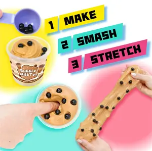 Dilemu DIY Mini Convenience Store Squishy Slime Food Play Set with Storage Trays Drawer Boxes Flat Pouches Stress Relief Sensory Toy Gift for Kids Girls Ages 6+