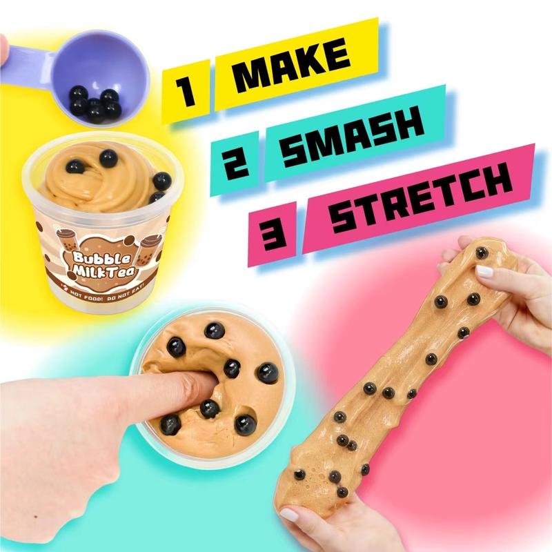 Dilemu DIY Mini Convenience Store Squishy Slime Food Play Set with Storage Trays Drawer Boxes Flat Pouches Stress Relief Sensory Toy Gift for Kids Girls Ages 6+