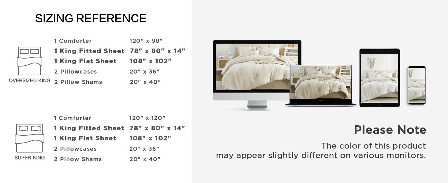 Litanika 7-Piece Comforter Set Ultra Soft Bedding with Sheets & Pillowcases All-Season Full Matching Set for Bedroom Makeover Hotel Style Bedding Flat Weave Solid Color Design