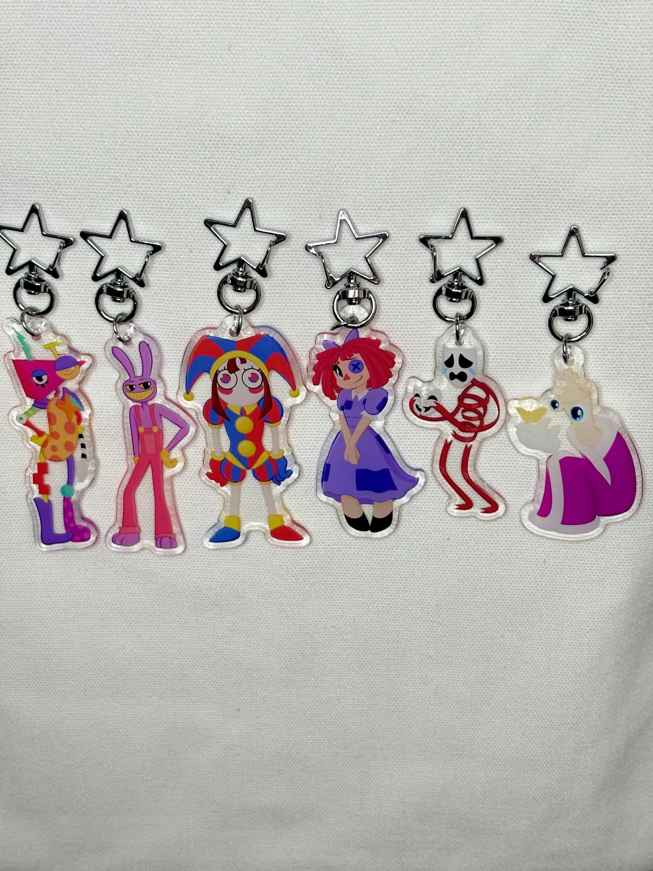 Digital Circus Acrylic Keychain: Kinger, Jax, Pomni
