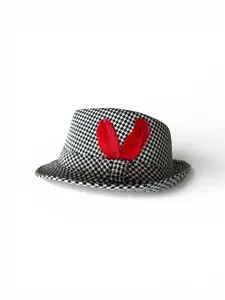Saturday Smack Houndstooth Game Day Fedora XL Size 7-5/8