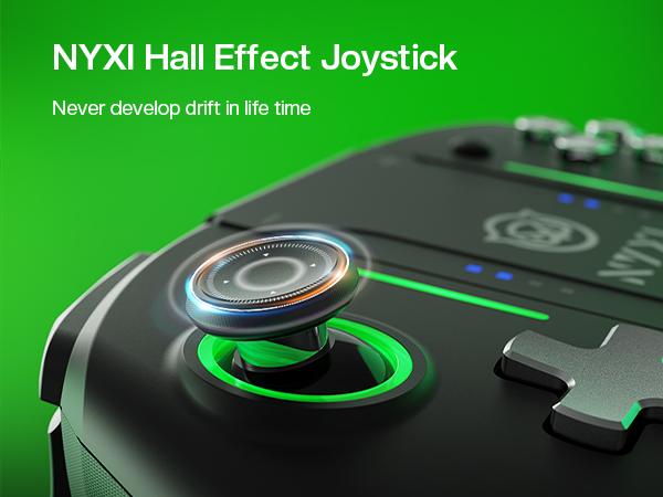 NYXI Hyperion Pro Wireless Switch Controller with Hall Effect Joystick & 6-Axis Gyro – Perfect Gift for Gamers Console Adjustable Grip Lights Memory Metal Gaming Items