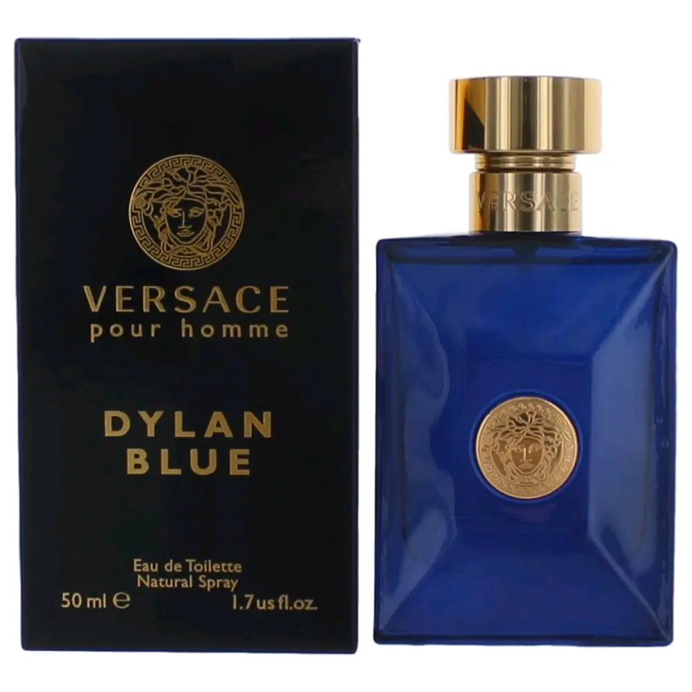 VERSACE Pour Homme Dylan Blue Eau de Toilette for Men - Aromatic Luxurious Fragrance, Edt Cologne, Long-Lasting Cologne Perfume Spray, Luxury High-End Men's Fragrance, 0.03 oz/1.7 oz