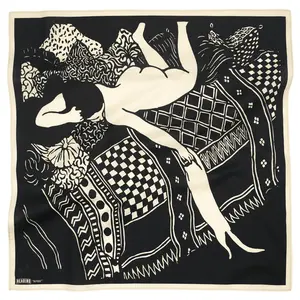 Cat Lady Bandana - Book Inspired 24" Cotton | Black Hairband | Small Tapestry | Booklover Gift | Face Mask |  Cotton Neckerchief | Large print square scarf