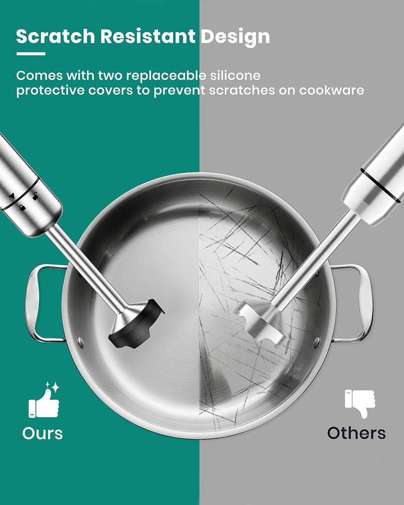 1800W ODIFORGO Immersion Blender Handheld 4-in-1 Hand Blender Stick for Ice Crushing Smoothie, Baby Food, Soup, 8 Speed Hand Mixer Turbo Boost Stainless Steel Blade with Whisk, Chopper, Beaker 1800W ODIFORGO Immersion Blender Handheld 4-in-1 Hand Blender Stick for Ice Crushing Smoothie, Baby Food, Soup, 8 Speed Hand Mixer Turbo Boost Stainless Steel Blade with Whisk, Chopper, Beaker