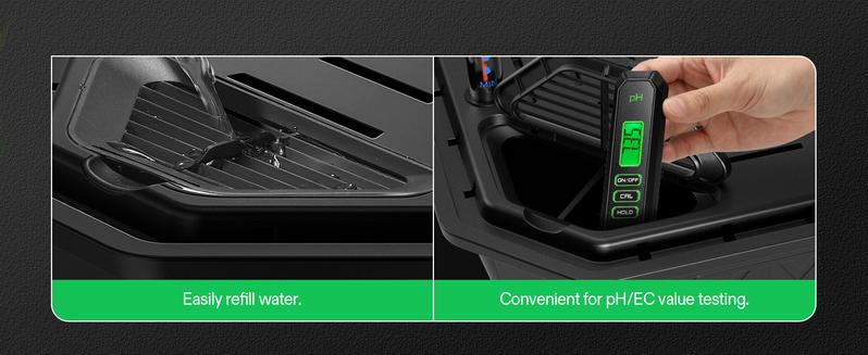 VIVOSUN 4-Pack FlexFeed Self-Watering Pots, Auto Irrigation Fabric Pot Base with Water Meter & Maintenance Window, for Use Indoors/Outdoors in Grow Tents, Greenhouses, Gardens