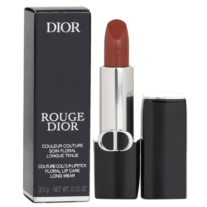DIOR Rouge Dior Couture Lipstick - Velvet & Satin Finishes, #240 J'adore Satin Shade, Makeup Cosmetic with Flower, Shea & Pomegranate Infusions, Hydrating