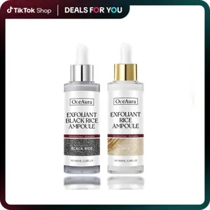 Peel Shot Glow Rice Ampoule Duo - Serums for Brightening,Exfoliating,and Moisturizing - Suitable for All Skin Types Even Tone Smooth Gentle Salicylic Acid Serum